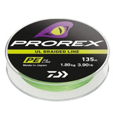 Pintas valas DAIWA Prorex UL Finesse Braid 135m Chartreuse