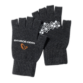 Pirštinės SAVAGE GEAR Knitted Half Finger Glove Dark Grey Melange