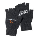 Pirštinės SAVAGE GEAR Knitted Half Finger Glove Dark Grey Melange