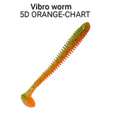 Spiningavimo masalas CRAZY FISH Vibro Worm 4.5" (5 vnt.)